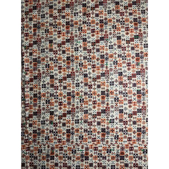 HANDMADE Multicolor Vintage Fabrics Patchwork Floral Pattern Quilt Topper 80X80 - Picture 4 of 6